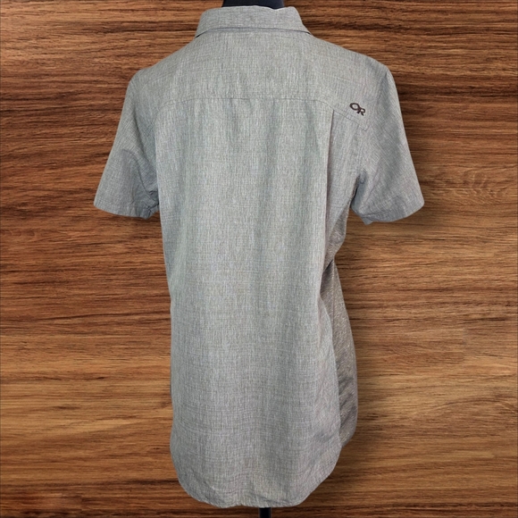 Outdoor Research Light Brown Casual Button Down Shirt With Roll Tab Sleeves L - Picture 2 of 8